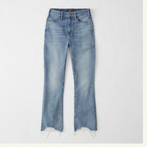 Abercrombie high rise ankle flare jeans
